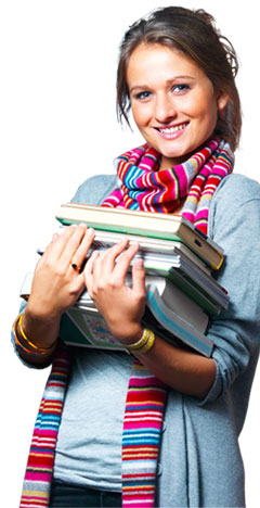 Personne portant des livres